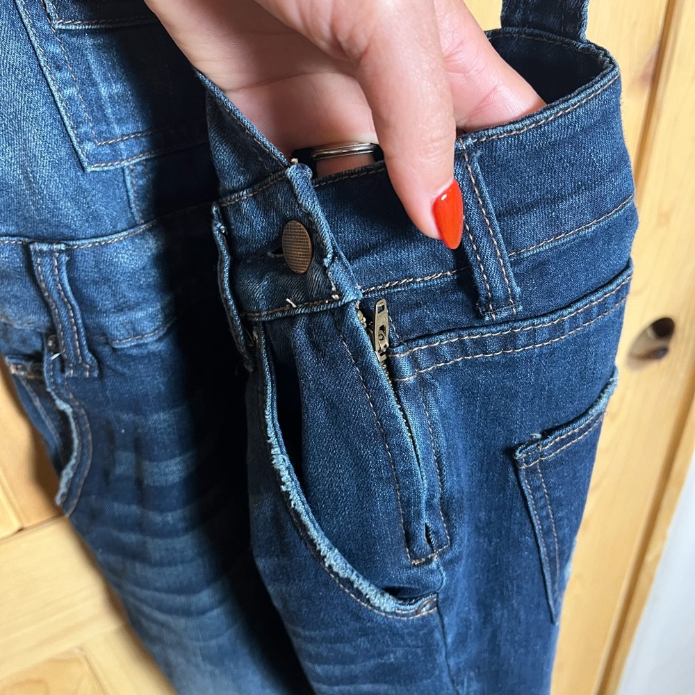 FREE PEOLE Brady Washed Denim Overalls - Picture 8 of 11